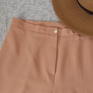 Vintage 90s Flat Front High Waisted Chalk Stripe Trousers by Carpiel